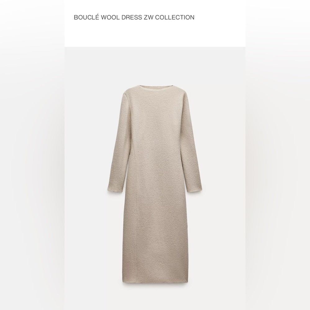 Zara Beige Wool Dress